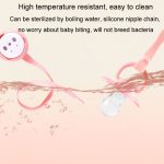 Tragbare Baby Cartoon Panda Schnuller Kette beruhigende Beißring Lagerung Kette – Bild 4