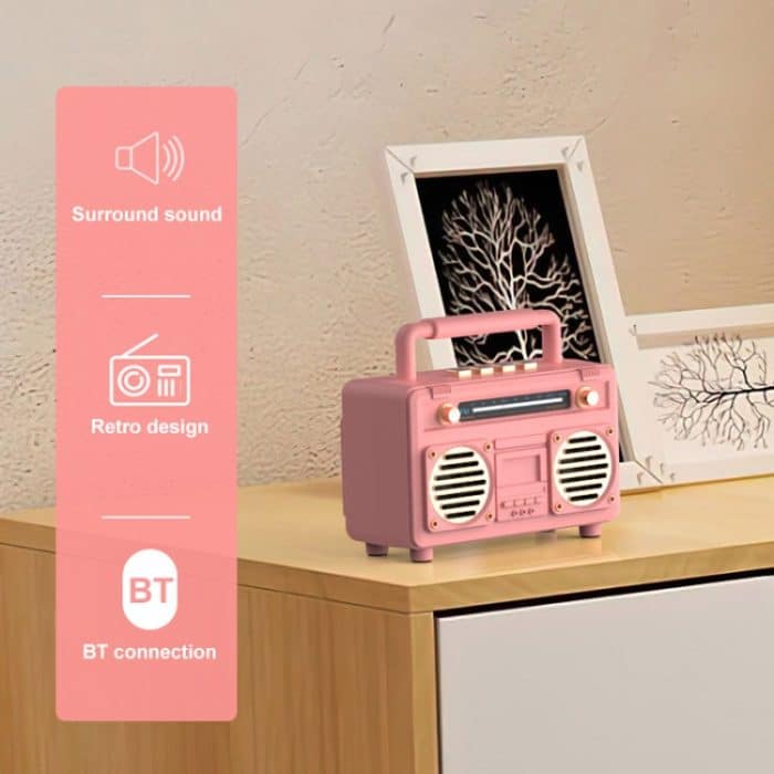 BT21 Retro USB-Flash-Laufwerk FM-Radio Kabelloser Bluetooth-Lautsprecher – Bild 3