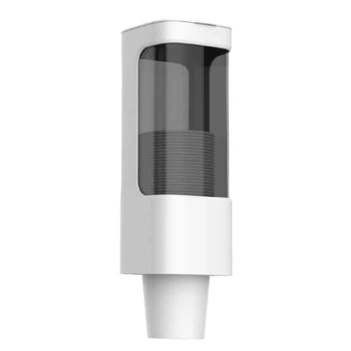 Haushalts-Einwegbecher-Organizer, Wasserspender, staubdichtes Wandregal, Single Cylinder White, Single Cylinder Gray, Dual Cylinder White, Dual Cylinder Gray – Bild 1