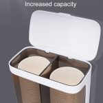 Haushalts-Einwegbecher-Organizer, Wasserspender, staubdichtes Wandregal, Single Cylinder White, Single Cylinder Gray, Dual Cylinder White, Dual Cylinder Gray – Bild 7