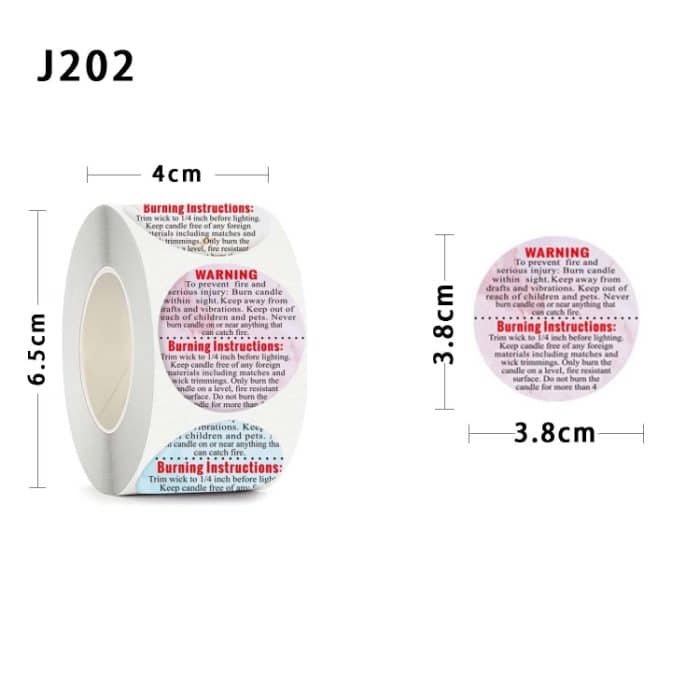1,5 Zoll runder Warnaufkleber für die Verpackung – Bild 2