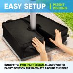 Patio-Sonnenschirm mit festem Sandsack, wasserdichte Abdeckung aus Oxford-Stoff, Round, Square, Split Square – Bild 4