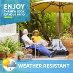 Patio-Sonnenschirm mit festem Sandsack, wasserdichte Abdeckung aus Oxford-Stoff, Round, Square, Split Square – Bild 6