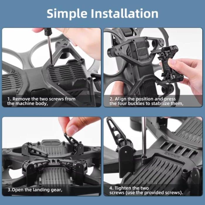 Für DJI Avata 2 BRDRC Klapphöhe Verbesserte Fahrwerk Gimbal Schutz Ständer – Bild 12