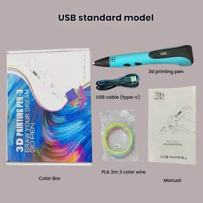 3D Printing Pen Kids Education Drawing DIY Doodle Stereoscopic Drawing 3D Pen – Bild 12