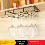 Upside Down Hanging Wine Cup Holder Cabinet Goblet Bracket Hanging Wine Glass Holder, 3 Slots, 4 Slots, 5 Slots – Bild 2