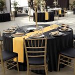 Polyester Elastic Tablecloth Cover Wedding Banquet Party Decoration Round Table Skirt Office Tablecloth, 4FT, 5FT, 6FT – Bild 10