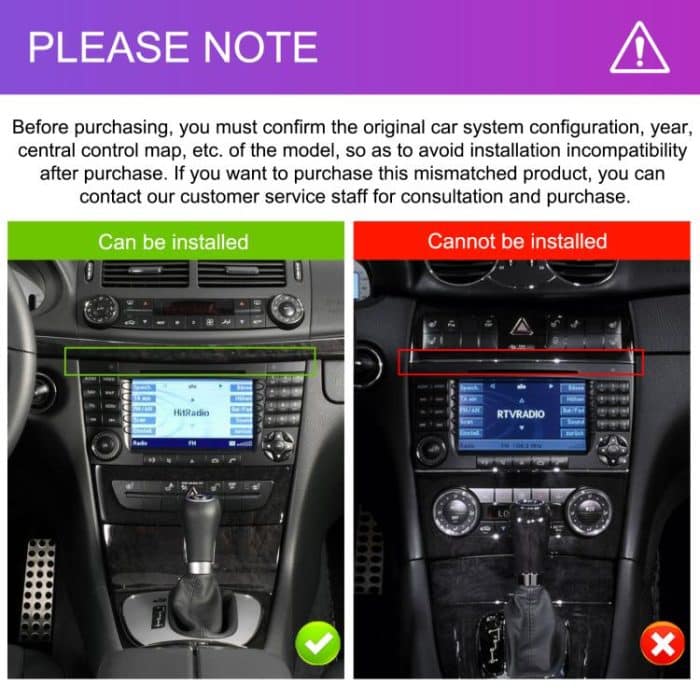 7 inch Horizontal Screen 2+64G Bluetooth Car Player Carplay Car Center Control Integrated Machine For Mercedes-Benz W211 / E200 / E220 / CLS350 / CLS500, Standard, Standard+AHD+Mic – Bild 15