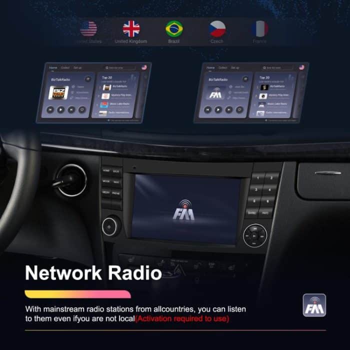 7 inch Horizontal Screen 2+64G Bluetooth Car Player Carplay Car Center Control Integrated Machine For Mercedes-Benz W211 / E200 / E220 / CLS350 / CLS500, Standard, Standard+AHD+Mic – Bild 4