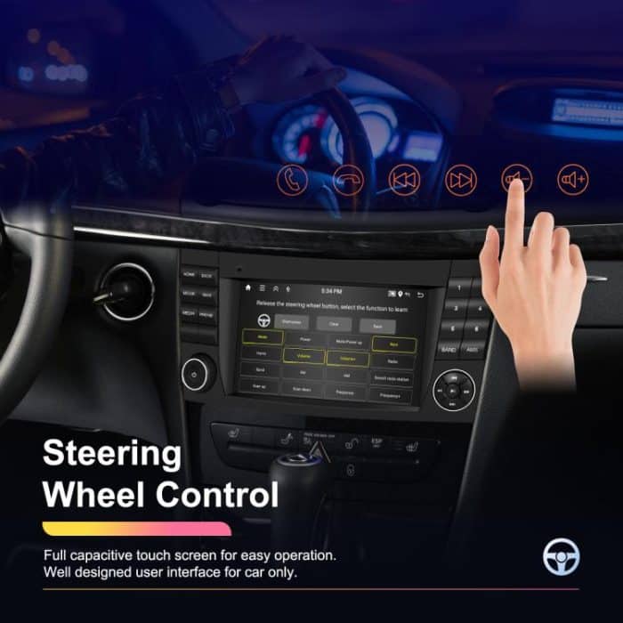 7 inch Horizontal Screen 2+64G Bluetooth Car Player Carplay Car Center Control Integrated Machine For Mercedes-Benz W211 / E200 / E220 / CLS350 / CLS500, Standard, Standard+AHD+Mic – Bild 9