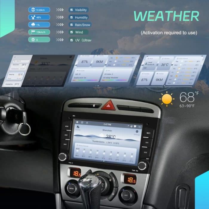 For Peugeot 408 7 inch Horizontal Screen Carplay Car Player Car Navigation Center Control, Standard, Standard+AHD – Bild 8