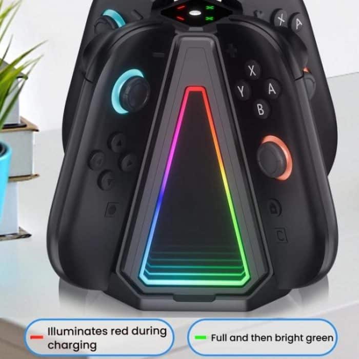 For Nintendo Switch 2 Joy-Con Controllers 4 In 1 Triangular Charging Base With RGB Light, S219 – Bild 6