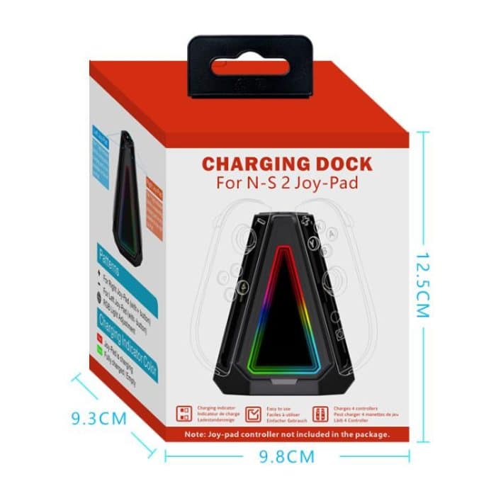 For Nintendo Switch 2 Joy-Con Controllers 4 In 1 Triangular Charging Base With RGB Light, S219 – Bild 11