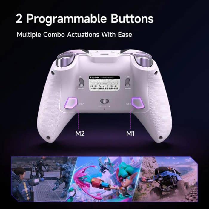 EasySMX D10 Wireless Gaming Controller with Dual-Mode Triggers & TMR Hall Effect Joysticks Charging Dock for PC/Switch/Phone/Steam – Bild 8