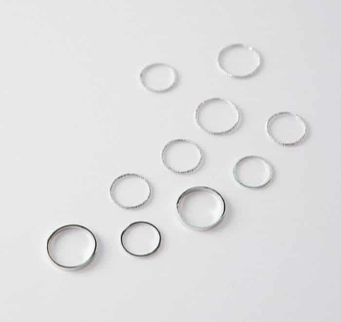 Einfache Design-Vintage-Verbindungsring-Sets – Bild 1