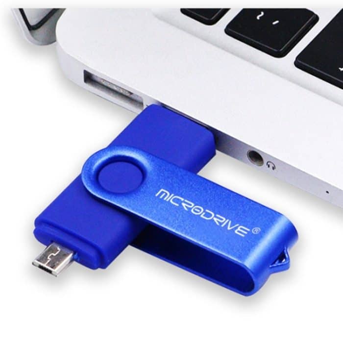 MicroDrive 64 GB USB 2.0-Telefon und Computer, rotierende OTG-Metall-U-Disk mit doppeltem Verwendungszweck, 64GB – Bild 3